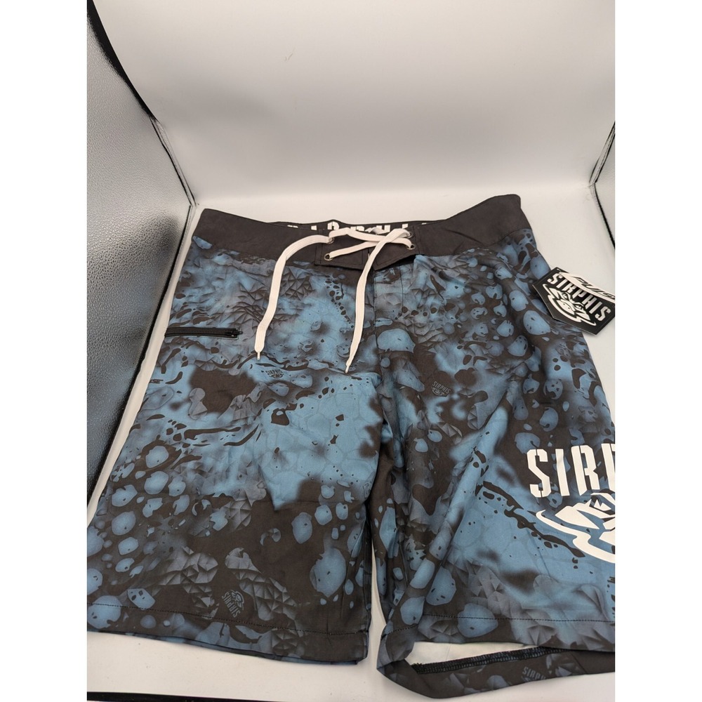 Pulse By Sirphis Swim Trunks For Men L Size NO Mesh Inside Polyester Blue Gray